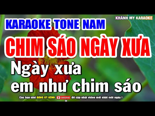 CHIM SÁO NGÀY XƯA Karaoke Cha Cha Cha Nhạc Sống Khánh My - Tone Nam Dễ Hát Nhất