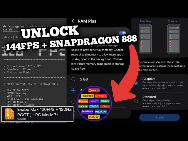 Unlock 144FPS Refresh Rate in Any Android - No Root 🔥