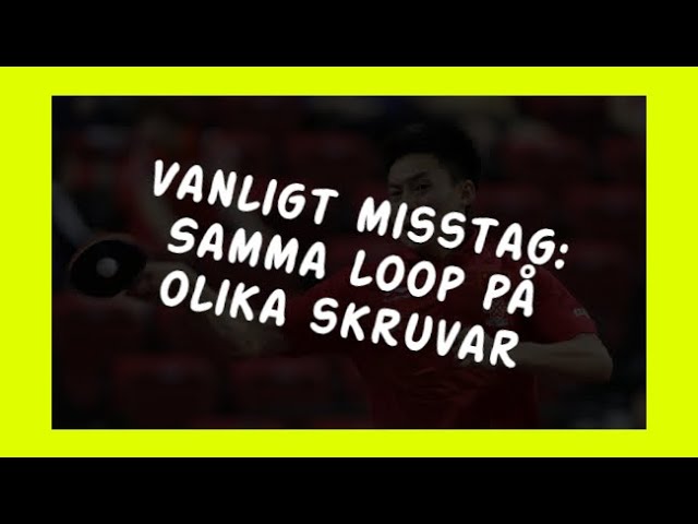 Vanligt misstag: Samma loop på olika skruvar (del 1/5)