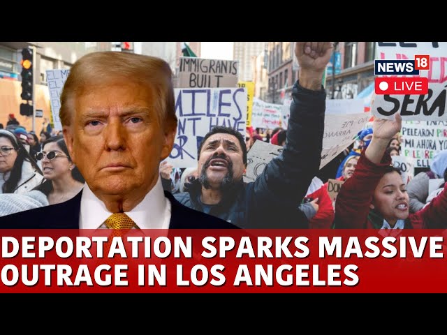 Los Angeles Deportation Protest LIVE | Thousand Rally In Los Angeles Against Trump Deportation |N18G