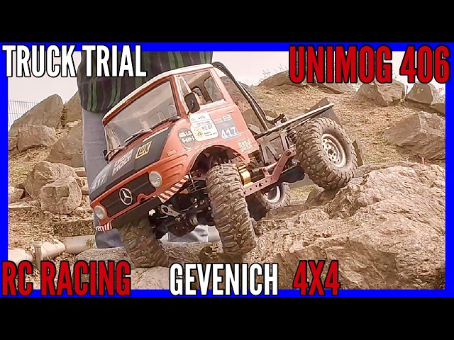 UNIMOG 406 4X4 OFFROAD TRIAL TRUCK ON RACE TRACK