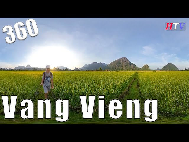 360VR Vang Vieng,Laos Afternoon Walk