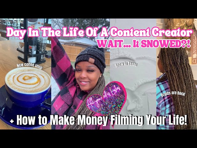 Day In My Life: Snow In Texas, Girls Nite, New Lash Tech, How To Make Money Filming Your Life & More