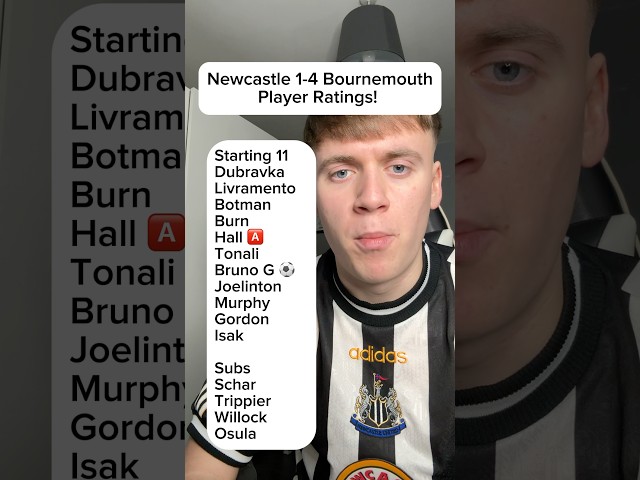 NEWCASTLE 1-4 BOURNEMOUTH PLAYER RATINGS!! #NUFC #NEWCASTLE #NEWCASTLEUNITED #BOURNEMOUTH #AFCB