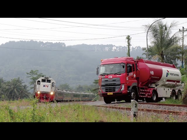 Trucks Rocking At JPL 382 - Railroad Crossing Indonesia