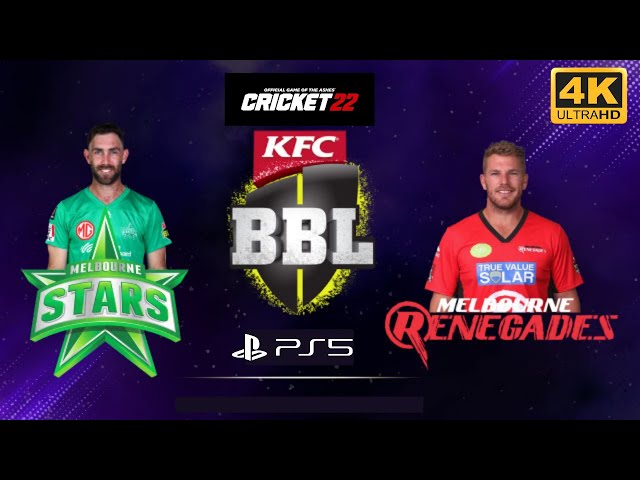 Melbourne Stars vs Melbourne Renegades Cricket 22 Gameplay | PS5 4K HDR | BBL 2021