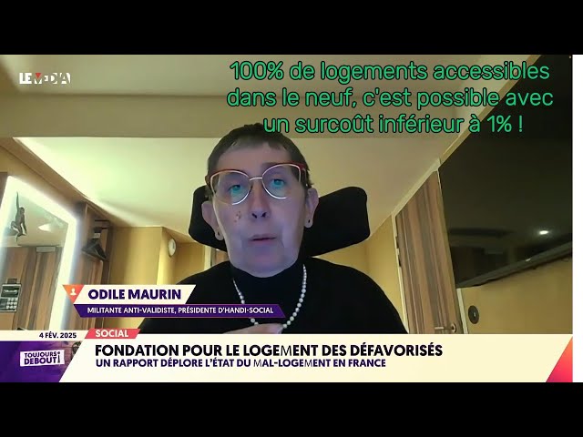 Le Media TV : Odile Maurin Handi-Social analyses propositions rapport Mal Logement 2025 et handicap