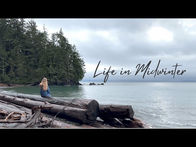 Typical midwinter day on the West Coast and a soothing trip to the beach | silent vlog