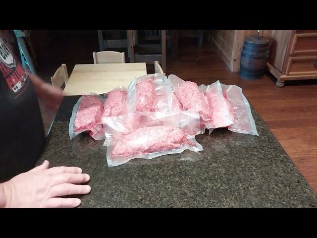 VACUUM SEALING GROUND BEEF FOR THE FREEZER