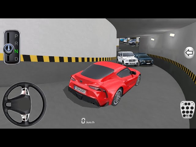 Brand New Red Supra stuck in Parking - 3D Driving class - Android game play #cargames #cargames3d