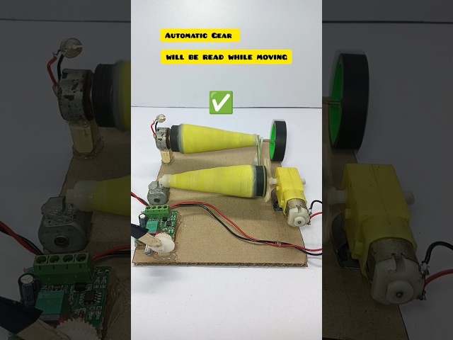 Automatic gear mechanism system #project #tech #dcmotor