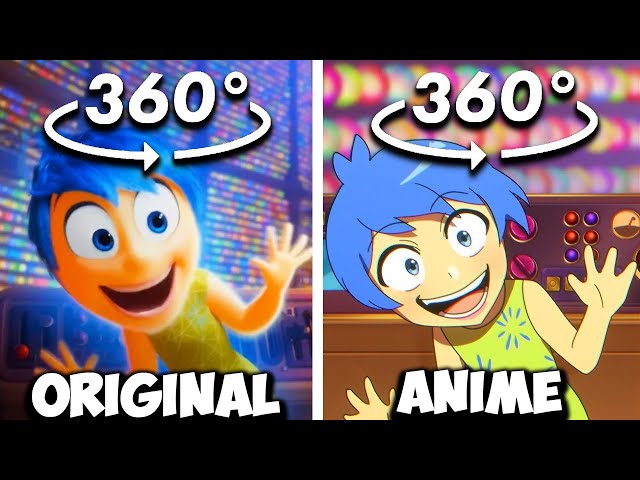 360º VR Inside Out 2 Original vs Anime (Inside Out Animation)