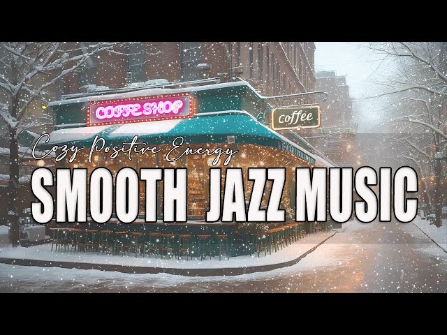 Calm Winter Morning Jazz at Outdoor Coffee Shop Ambience ❄ Jazz Relaxing Music for Work & Study