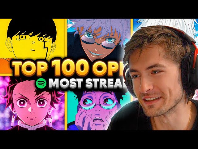 Top 100 Most Streamed Anime Openings of All Time (SPOTIFY & YT MUSIC) (REACTION)