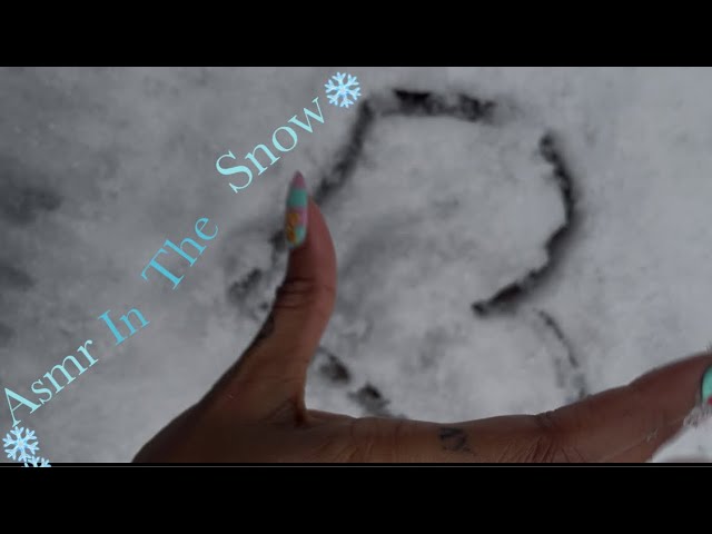 ASMR | In the snow ❄️🌨🦄💚🤍 ( tapping, scratching, crunching, tracing, etc)What's the hidden message?💌