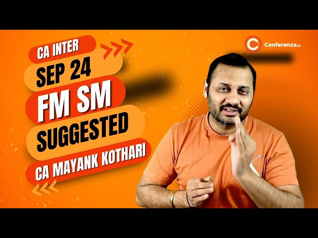 CA Inter FM SM Suggested Sep 24