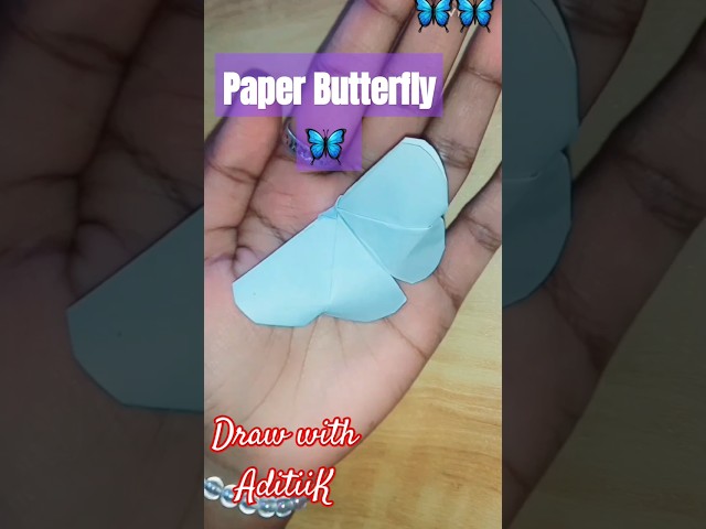 Paper butterfly| origami butterfly|easy paper butterfly| #trending #shorts #drawwithaditiik