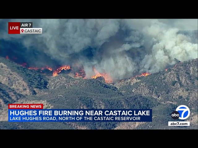 AIR7 captures size of Hughes Fire in Castaic