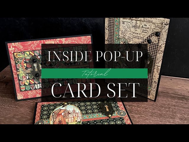 Inside Pop-Up Card Set Tutorial - Enchanted Forest - Graphic 45 Card Kit Vol 05 2023