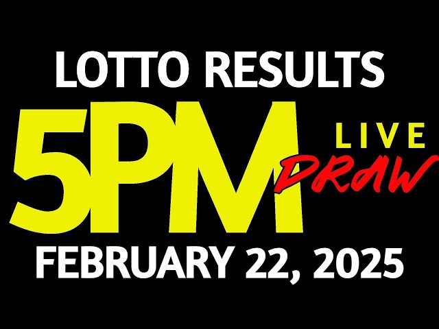 Lotto Result Today 5:00 pm draw February 22, 2025 Saturday PCSO LIVE