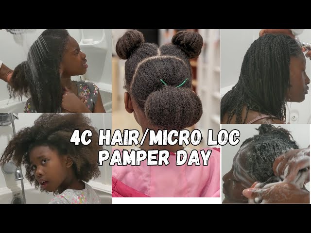 4C NATURAL HAIR and MICRO LOCS WASH DAY/ PAMPER CARE DAY