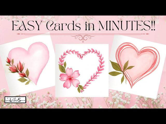 Fast & Fabulous! 😍 Discover the Joy of Painting Beautiful Watercolor Cards for Valentine’s Day!