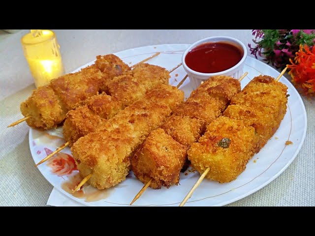 Crispy Bread Skewers Recipe Ramadan Iftar 2025 | Easy Bread Skewers Recipe By Lubna