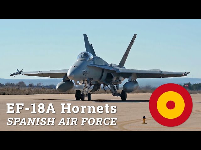 Spanish Air Force EF-18A Hornet Takeoffs