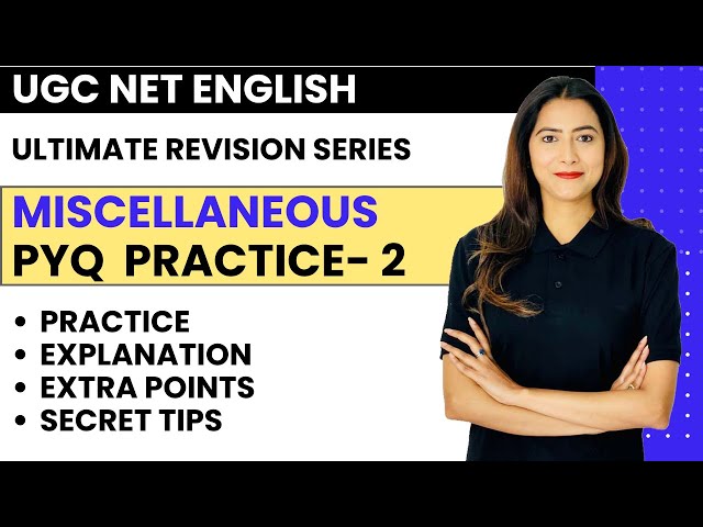 Most Important PYQ Revision Series || NTA UGC NET English Literature - Sunaina Jethani