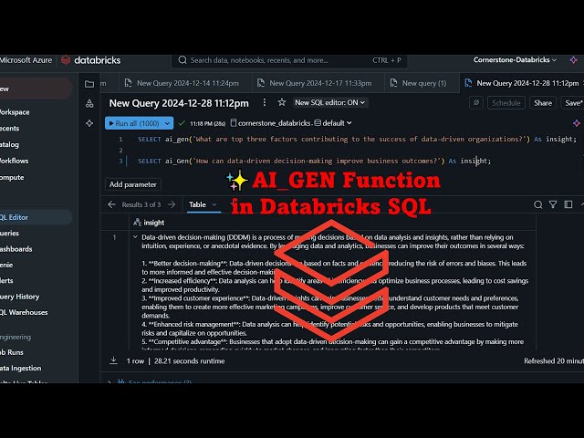 ✨AI_GEN Function in Databricks SQL