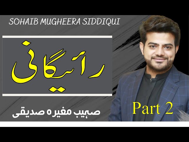 Raigaani | Part 2 | Sohaib Mugheera Siddiqui | Urdu Poetry