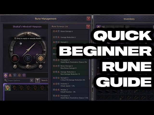 QUICK BEGINNER RUNE GUIDE