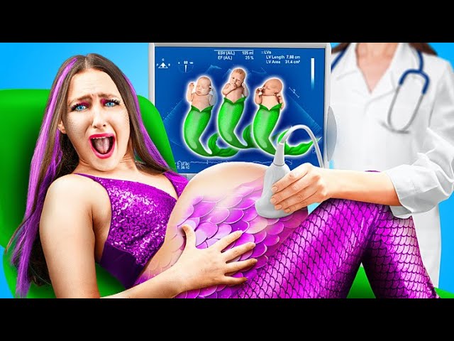 Vampire Pregnant vs Mermaid Pregnant! 🧛‍♀️🧜‍♀️ | Hilarious Pregnancy Moments & Cool Hacks!