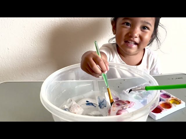 Fun Kids Activities | Learn Color with Ice Painting for kids (Ice Painting For kids @JazMChannel )