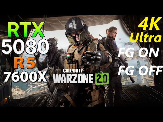 RTX 5080 16GB in Call of Duty Warzone | 4K ULTRA | FG ON VS OFF |