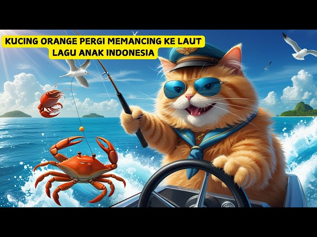 KUCING ORANGE PERGI MEMANCING - LAGU ANAK INDONESIA #animasianak #laguanakindonesiapopuler #kucing