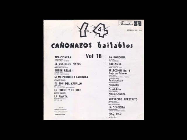 14 Cañonazos Bailables Volumen 18 LP Completo Discos Fuentes 1978