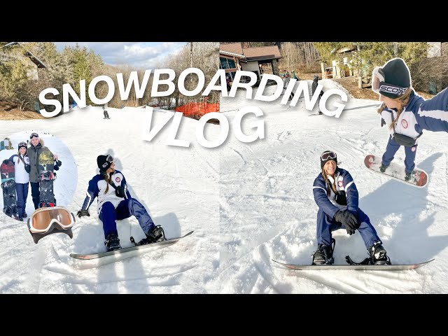 VLOG: adventurous day in my life, 1st time snowboarding with my boyfriend 🏂 *w/ go pro footage!*