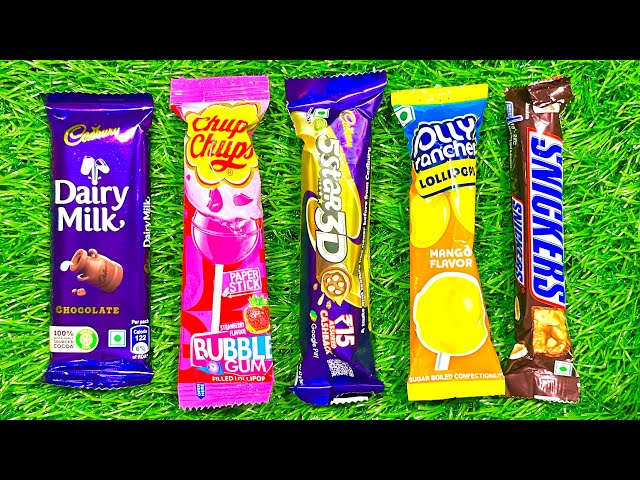 Satisfying video Asmr lollipops candy and chocolate gummy candy unboxing video Asmr