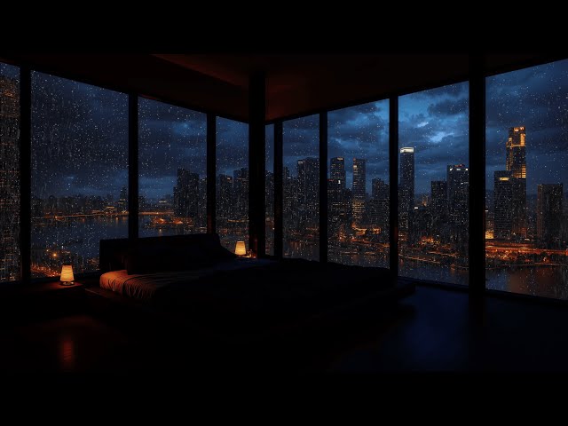 Dreamy Night Rain 🌧️ Cozy Bedroom Ambience for Deep Sleep & Relaxation