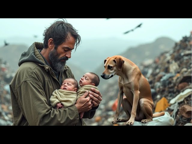 Homeless Man and his dog rescue twin babies from trash bin - 20 years later, a shocking twist!