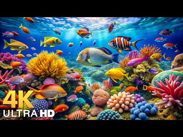 Underwarter World 🐠 Tropical Fish, Coral Reef, Jellyfish - Relaxing Sleep Meditation Music #4