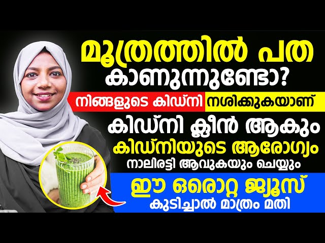 മൂത്രത്തിൽ പത കാണുന്നുണ്ടോ കിഡ്‌നി നശിക്കുകയാണ് കിഡ്നിയുടെ ആരോഗ്യം കൂടാൻ ഈ  ജ്യൂസ് കുടിച്ചാൽ മതി