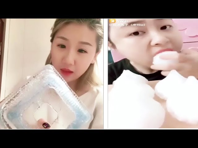 [ASMR NO TALKING] Ice Eating ASMR - (Eat the whole word) / Ice Chewing #120