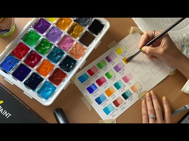 Unboxing the Magic Fly Gouache Set | Color swatch