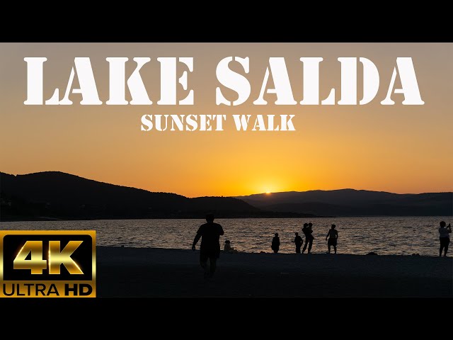 Lake Salda(Salda Gölü) Sunset Walk in 4k-Turkey Travel Guide 2019