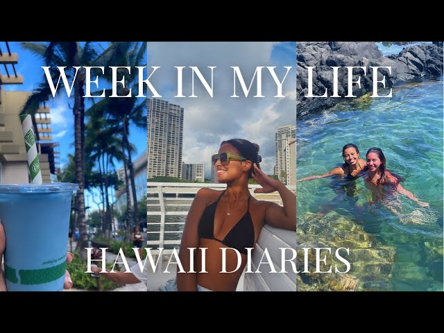 week in my life in OAHU, HAWAII 🦋 | secret island, natural swimming lagoons, whale watching ✨