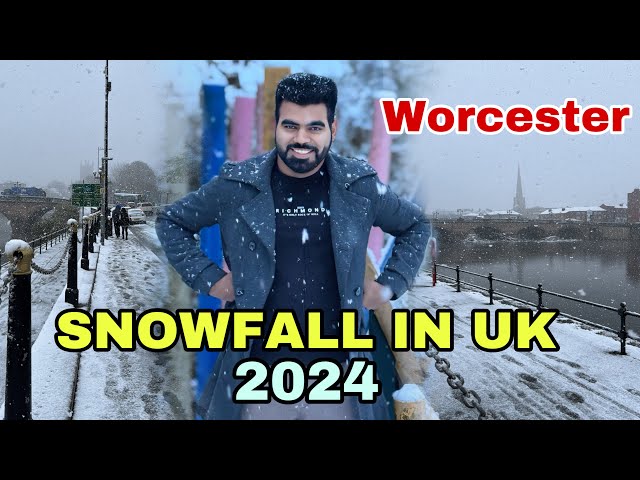 First Snow Fall in UK 2024 | Snowfall in Worcester 2024 a| First Snow of 2024 in UK