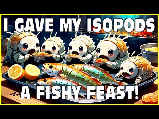 Watch my Isopods Eat A Dried Fish (Minnow) In Isopod House Terrarium! 4K