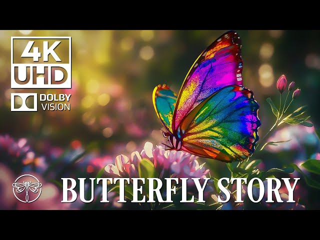 Wonderful Colors of BUTTERFLY🌿🦋 4K Nature Relaxation Film & Relaxing Music • 4K Video UHD